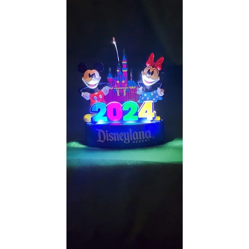NEW Disneyland Resort Mickey and Minnie Castle Light Up Ornament 2024